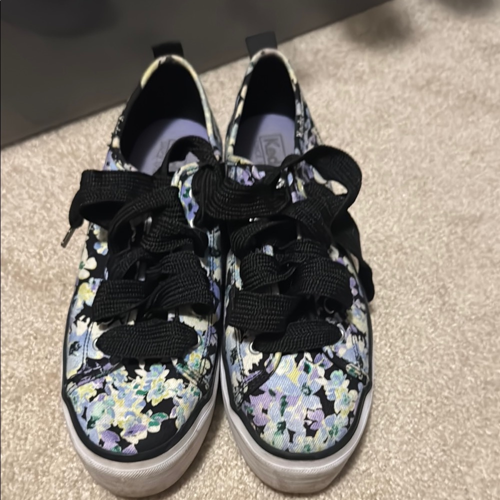 Keds womens Sneakers with Floral and Black Design
